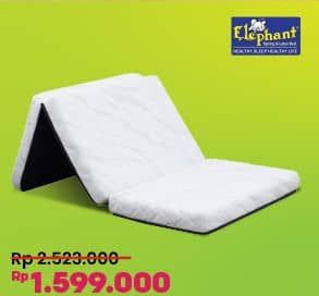 Promo Harga Elephant Kasur Lantai Lipat Tiga Trifold Busa Rebounded 90x200x10cm  - COURTS