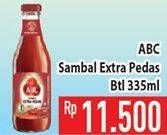 Promo Harga ABC Sambal Extra Pedas 335 ml - Hypermart