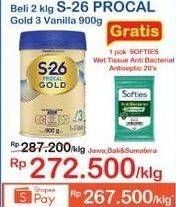 Promo Harga S26 Procal Gold Susu Pertumbuhan Vanilla 900 gr - Indomaret