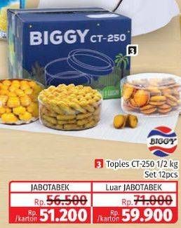 Promo Harga BIGGY Toples CT-250 per 12 pcs 500 gr - Lotte Grosir