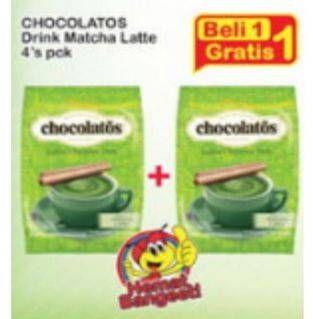 Promo Harga Chocolatos Chocolate Bubuk Matcha per 4 sachet 26 gr - Indomaret