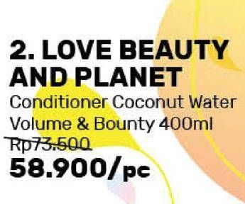 Promo Harga LOVE BEAUTY AND PLANET Conditioner Volume Bounty 400 ml - Guardian