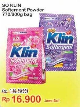 Promo Harga SO KLIN Softergent Purple Lavender, Rossy Pink 770 gr - Indomaret