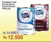 Promo Harga FRISIAN FLAG Susu Kental Manis Putih, Cokelat 490 gr - Indomaret