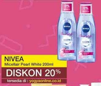 Promo Harga Nivea MicellAir Skin Breathe Micellar Water Pearl White 200 ml - Yogya