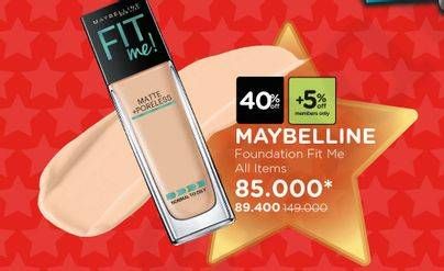 Promo Harga MAYBELLINE Foundation Fit Me Matte All Variants  - Watsons
