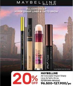 Promo Harga MAYBELLINE All Concealer/Hyper Sharp Liner/Tatto Brow  - Guardian