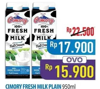 Promo Harga Cimory Fresh Milk Full Cream 950 ml - Hypermart