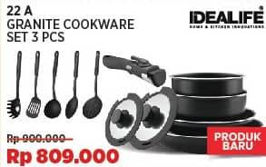 Promo Harga Idealife Granite Cookware Set 3 pcs - COURTS