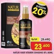 Promo Harga NATUR Hair Vitamin Ginseng 80 ml - Superindo