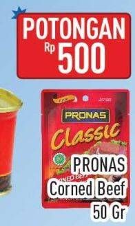 Promo Harga Pronas Corned Beef 50 gr - Hypermart