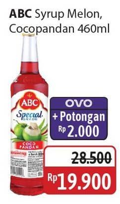 Promo Harga ABC Syrup Special Grade Melon, Coco Pandan 485 ml - Alfamidi