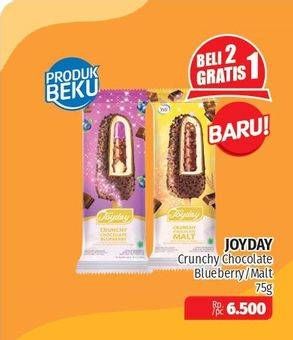 Promo Harga JOYDAY Ice Cream Crunchy Chocolate Blueberry, Chocolate Malt 75 gr - Lotte Grosir