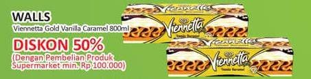 Promo Harga Walls Ice Cream Viennetta Gold Vanilla Caramel 800 ml - Yogya