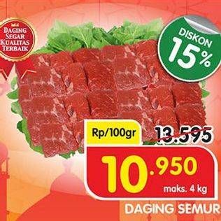 Promo Harga Daging Semur per 100 gr - Superindo