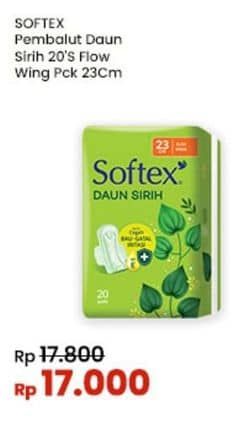 Promo Harga Softex Daun Sirih Wing 23cm 20 pcs - Indomaret