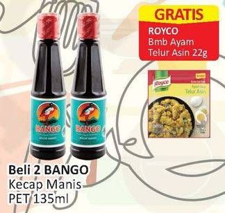 Promo Harga BANGO Kecap Manis per 2 botol 135 ml - Alfamart