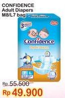 Promo Harga CONFIDENCE Adult Diapers Perekat M8, L7  - Indomaret