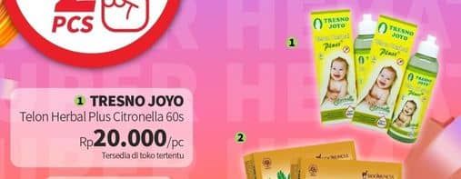 Tresno Joyo Minyak Telon Herbal Plus 60 ml Harga Promo Rp20.000, Tambah Rp. 1.000 Dapat 2 Pcs, Toko Tertentu