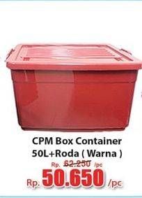 Promo Harga CPM Container Box + Roda Warna 50000 ml - Hari Hari