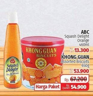 ABC Syrup Squash Delight 460ml + KHONG GUAN Biscuits 650gr