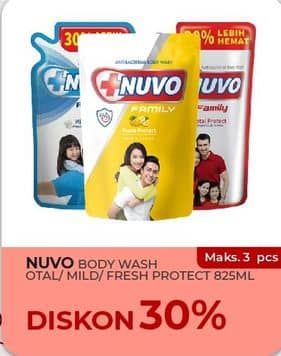 Promo Harga Nuvo Body Wash Total Protect, Mild Protect, Fresh Protect 825 ml - Yogya