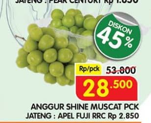 Promo Harga Anggur Shine Muscat  - Superindo