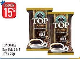 Promo Harga Top Coffee Kopi Gula per 10 sachet 25 gr - Hypermart