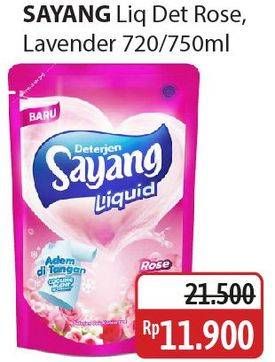 Promo Harga Sayang Liquid Detergent Rose, Lavender 800 ml - Alfamidi
