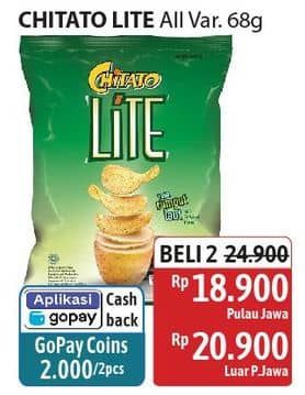 Promo Harga Chitato Lite Snack Potato Chips All Variants 68 gr - Alfamidi