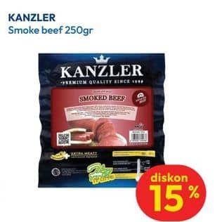 Promo Harga Kanzler Smoked Beef Roll 250 gr - Hypermart