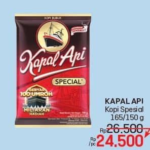 Promo Harga Kapal Api Kopi Bubuk Special 150 gr - LotteMart