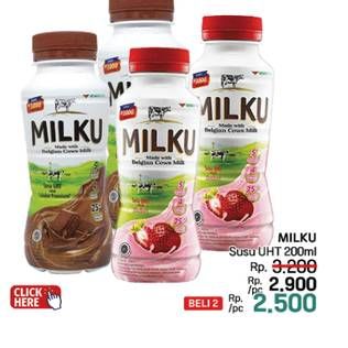 Promo Harga Milku Susu UHT 200 ml - LotteMart