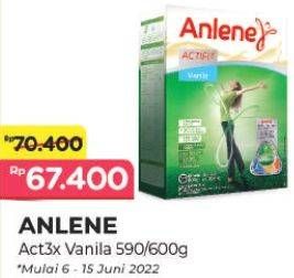 Promo Harga Anlene Actifit 3x High Calcium Vanilla 600 gr - Alfamart