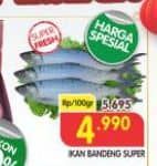 Promo Harga Ikan Bandeng Super per 100 gr - Superindo