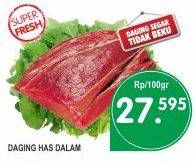 Promo Harga Daging Has Dalam (Tenderloin) per 100 gr - Superindo