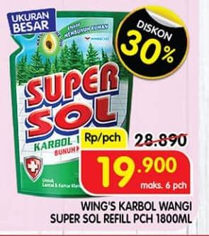 Promo Harga Supersol Karbol Wangi 1800 ml - Superindo