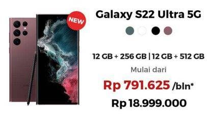 Promo Harga SAMSUNG Galaxy S22 Ultra 5G 12GB + 256GB, 12GB + 512GB  - Erafone