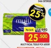 Multi Facial Tissue 600 gr Diskon 27%, Harga Promo Rp25.500, Harga Normal Rp34.990