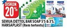 Promo Harga Hansaplast / Dettol Bar Soap  - Hypermart