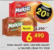 Promo Harga Roma Malkist Crackers, Abon, Cream Crackers 105 gr - Superindo