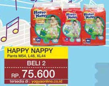 Promo Harga Happy Nappy Smart Pantz Diaper M54, XL44, L48 44 pcs - Yogya