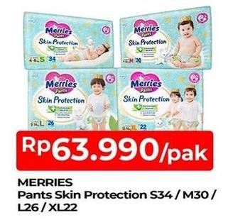 Promo Harga Merries Pants Skin Protection S34, XL22, L26, M30 22 pcs - TIP TOP