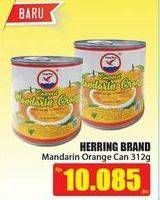 Promo Harga HERRING BRAND Mandarin Orange  312 gr - Hari Hari