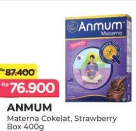 Promo Harga Anmum Materna Cokelat, Strawberry White Chocolate 400 gr - Alfamart