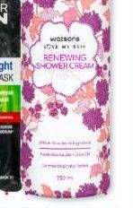 Promo Harga Watsons Love My Skin Renewing Shower Cream  750 ml - Watsons