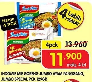 Promo Harga INDOMIE Mi Goreng Jumbo Ayam Panggang, Spesial 127 gr - Superindo