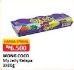Promo Harga WONG COCO My Jelly per 3 pcs 80 gr - Alfamart
