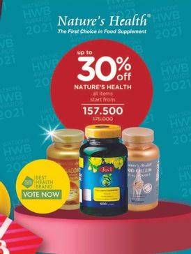 Promo Harga NATURES HEALTH Supplement Range  - Watsons