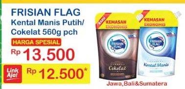 Promo Harga FRISIAN FLAG Susu Kental Manis Cokelat, Putih 560 gr - Indomaret